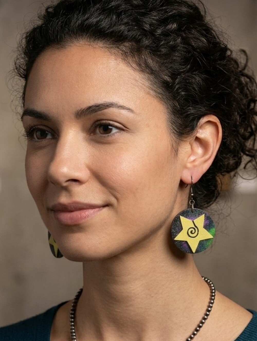 Unique Handpainted Stars and Galaxy Earrings